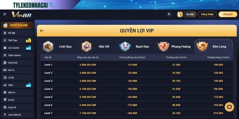 Quyền lợi thành viên VIP với nhiều ưu đãi hấp dẫn